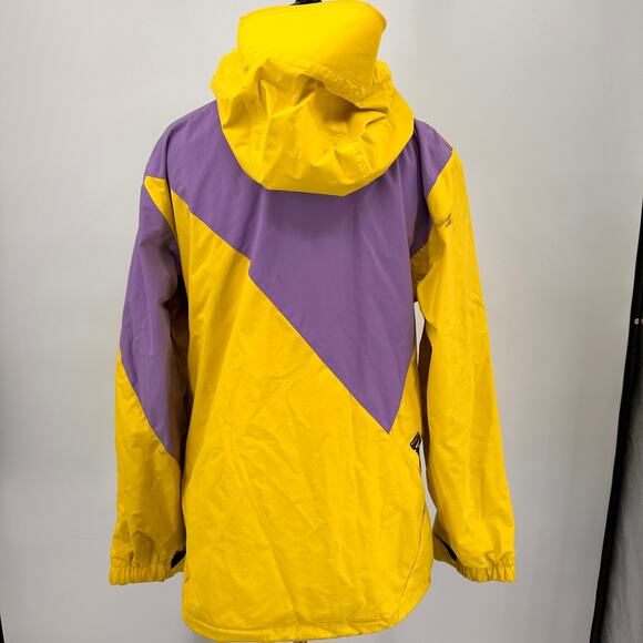 Volcom Yellow & Purple Nylon Snowboarding Skiing Winter Jacket Size Medium - Picture 6 of 14